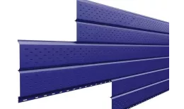 Софит металл перфорированный Металл Профиль Lбрус NormanMP 0,5 мм RAL 5002 ультрамариново-синий купить в екатеринбурге
