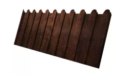 Профнастил C8 A для забора фигурный Grand Line Print Elite 0,45 мм с пленкой Cherry Wood Бразильская вишня купить в екатеринбурге