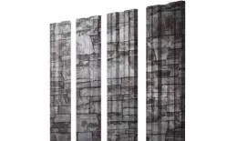 Штакетник Grand Line Twin 0,45 Print Elite Fine Stone Камень купить в екатеринбурге