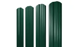 Штакетник Grand Line Twin фигурный 0,45 PE Double RAL 6005 Зеленый мох купить в екатеринбурге