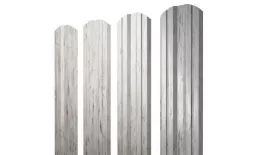 Штакетник Grand Line Twin фигурный 0,45 Print Elite Snow Wood Снежное дерево купить в екатеринбурге