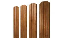 Штакетник Grand Line Twin фигурный 0,45 Print-double Elite Golden Wood Золотой Дуб купить в екатеринбурге