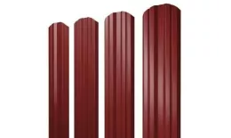 Штакетник Grand Line Twin фигурный 0,5 Satin RAL 3011 Коричнево-красный купить в екатеринбурге