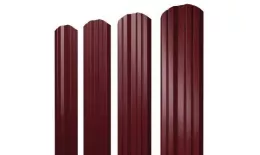 Штакетник Grand Line Twin фигурный 0,5 Satin RAL 3005 Красное вино купить в екатеринбурге