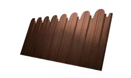 Профнастил C10 A для забора фигурный Grand Line Print Elite 0,45 мм Choco Wood Шоколадное дерево купить в екатеринбурге