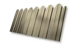 Профнастил C10 A для забора фигурный Grand Line Satin 0,5 мм с пленкой RAL 1015 светлая слоновая кость купить в екатеринбурге