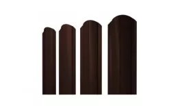Штакетник Grand Line Круглый фигурный 0,45 PE Double RAL 8017 Шоколад купить в екатеринбурге