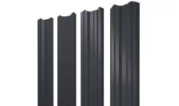 Штакетник Grand Line М-образный А 0,5 GreenCoat Pural Matt RR 23 Темно-серый купить в екатеринбурге