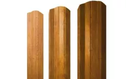 Штакетник Grand Line М-образный А фигурный 0,45 Print Elite Golden Wood Золотой Дуб купить в екатеринбурге