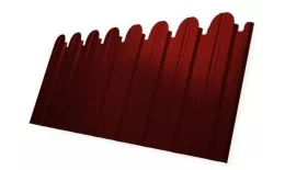 Профнастил C10 B для забора фигурный Grand Line Satin 0,5 мм с пленкой RAL 3011 коричнево-красный купить в екатеринбурге