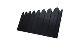 Профнастил C10 B для забора фигурный Grand Line Satin Мatt 0,5 мм RAL 7024 Мокрый асфальт купить в екатеринбурге