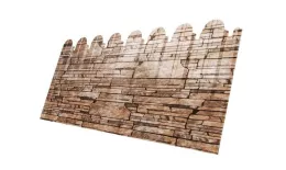 Профнастил C10 B для забора фигурный Grand Line Print Elite 0,45 мм с пленкой Sand Stone Камень песчаник купить в екатеринбурге