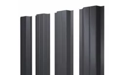 Штакетник Grand Line П -образный А 0,5 Quarzit Lite  RAL 9005 Черный купить в екатеринбурге