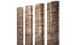 Штакетник Grand Line Slim Полукруглый 0,45 Print Elite Sand Stone Камень песчаник купить в екатеринбурге