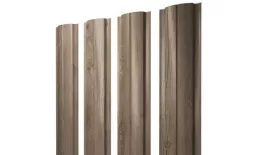 Штакетник Grand Line Slim Полукруглый 0,45 Print Elite White Wood Беленый дуб купить в екатеринбурге