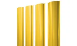 Штакетник Grand Line Slim Полукруглый 0,45 PE RAL 1018 Цинково-желтый купить в екатеринбурге