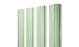 Штакетник Grand Line Slim Полукруглый 0,45 PE RAL 6019 Бело-зеленый купить в екатеринбурге