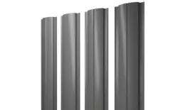 Штакетник Grand Line Slim Полукруглый 0,45 PE RAL 7005 Мышино-серый купить в екатеринбурге