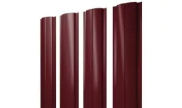 Штакетник Grand Line Slim Полукруглый 0,45 PE Double RAL 3005 Красное вино купить в екатеринбурге
