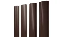 Штакетник Grand Line Slim Полукруглый 0,4 PE Matt Double RAL 8017 Шоколад купить в екатеринбурге