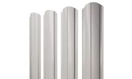 Штакетник Grand Line Slim Полукруглый фигурный 0,5 GreenCoat Pural RR 21 светло-серый купить в екатеринбурге