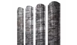 Штакетник Grand Line Slim Полукруглый фигурный 0,45 Print Elite Fine Stone Камень купить в екатеринбурге