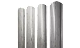 Штакетник Grand Line Slim Полукруглый фигурный 0,45 Print Elite Snow Wood Снежное дерево купить в екатеринбурге