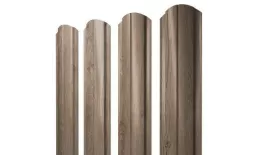 Штакетник Grand Line Slim Полукруглый фигурный 0,45 Print Elite White Wood Беленый дуб купить в екатеринбурге