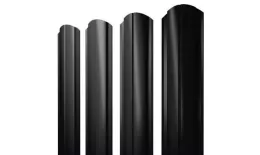 Штакетник Grand Line Slim Полукруглый фигурный 0,5 PurPro Мatt 275 RAL 9005 Черный купить в екатеринбурге
