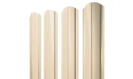 Штакетник Grand Line Slim Полукруглый фигурный 0,5 Satin RAL 1015 Светлая слоновая кость купить в екатеринбурге