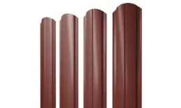 Штакетник Grand Line Slim Полукруглый фигурный 0,5 Satin RAL 3009 Оксидно-красный купить в екатеринбурге