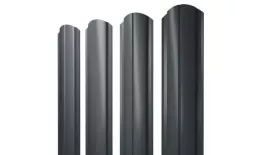 Штакетник Grand Line Slim Полукруглый фигурный 0,5 Satin RAL 7016 Антрацитово-серый купить в екатеринбурге