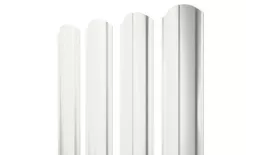 Штакетник Grand Line Slim Полукруглый фигурный 0,5 Satin RAL 9003 Сигнальный белый купить в екатеринбурге