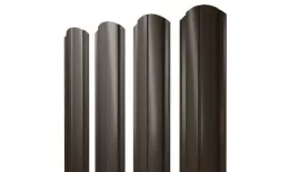 Штакетник Grand Line Slim Полукруглый фигурный 0,5 Velur RR 32 Темно-коричневый купить в екатеринбурге