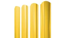 Штакетник Grand Line Slim Полукруглый фигурный 0,45 PE RAL 1018 Цинково-желтый купить в екатеринбурге