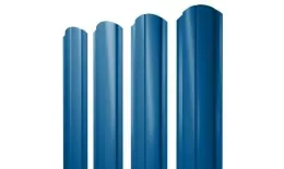 Штакетник Grand Line Slim Полукруглый фигурный 0,45 PE RAL 5005 Сигнальный синий купить в екатеринбурге