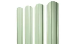 Штакетник Grand Line Slim Полукруглый фигурный 0,45 PE RAL 6019 Бело-зеленый купить в екатеринбурге