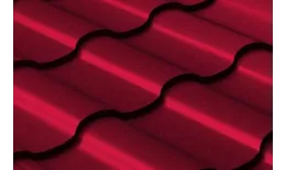 Металлочерепица Grand Line Kredo 0.5 Satin Matt RAL 3005 красное вино купить в екатеринбурге