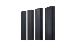 Штакетник Grand Line Прямоугольный 0,45 PE Double RAL 7024 Мокрый асфальт купить в екатеринбурге