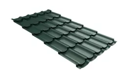Металлочерепица GL Kvinta Plus 0,5 GreenCoat Pural Matt RAL 6020 хромовая зелень купить в екатеринбурге