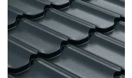 Металлочерепица GL Kvinta Plus 0,5 GreenCoat Pural Matt RAL 7024 мокрый асфальт купить в екатеринбурге