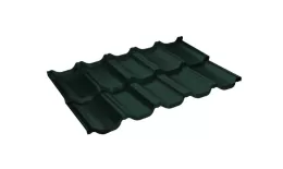 Металлочерепица GL Kvinta Uno 0,5 GreenCoat Pural RAL RR 11 темно-зеленый купить в екатеринбурге