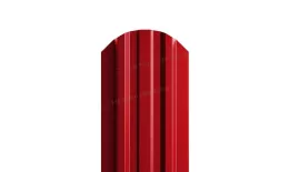 Штакетник Металл Профиль LANE-O (полукруглый верх) PE 0,45 мм RAL 3020 насыщенный красный купить в екатеринбурге
