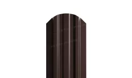 Штакетник Металл Профиль LANE-O (полукруглый верх) NormanMP 0,5 мм RAL 8017 шоколад купить в екатеринбурге