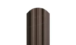 Штакетник Металл Профиль LANE-O (полукруглый верх) VikingMP Е 0,5 мм RAL 8019 серо-коричневый купить в екатеринбурге