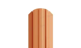 Штакетник Металл Профиль LANE-O (полукруглый верх) AGNETA 0,5 мм Copper Медь купить в екатеринбурге