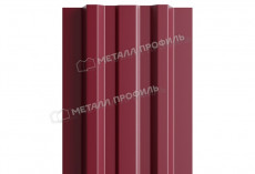 Штакетник Металл Профиль LANE-Т (прямой) NormanMP 0,5 мм RAL 3005 красное вино купить 