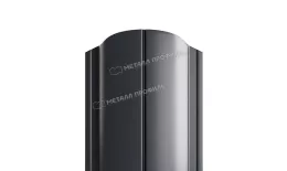 Штакетник Металл Профиль ELLIPSE-O (Закругленный) VikingMP 0,45 мм RAL 7024 Мокрый асфальт купить в екатеринбурге