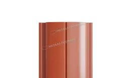 Штакетник Металл Профиль ELLIPSE-Т (Прямой) NormanMP 0,5 мм RAL 8004 Терракота купить в екатеринбурге