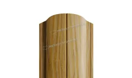 Штакетник Металл Профиль ELLIPSE-O (Закругленный) ECOSTEEL Matt 0,5 мм Золотой Дуб купить в екатеринбурге